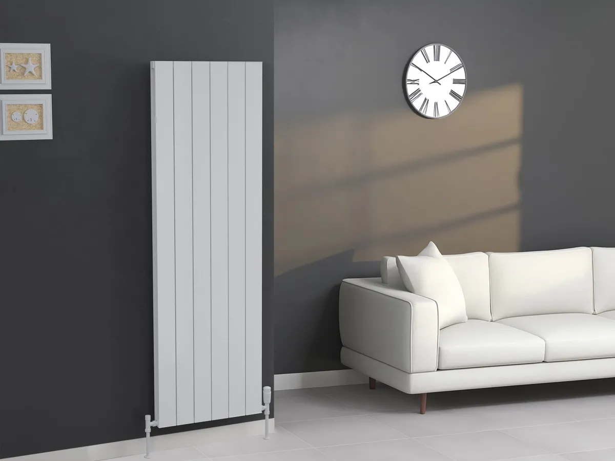 Calorifer decorativ  LOJIMAX colecția KALSEDON DOUBLE 2000x565 mm, Alb