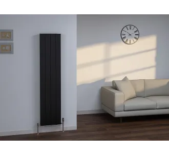 Calorifer decorativ LOJIMAX, colectia  KALSEDON DOUBLE высота 900 mm. ширина 1705 mm. BLACK SATINE