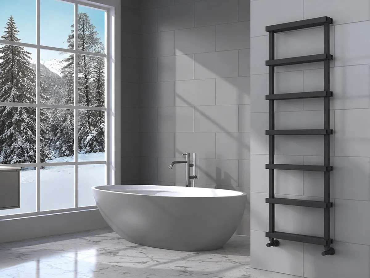 Uscător de prosoape de design LOJIMAX colecția FABIO 1000x500 mm, Antracit
