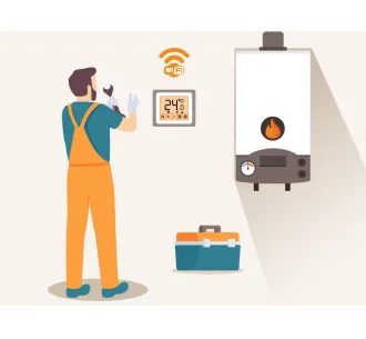 Подключение беспроводного комнатного термостата (Wi-Fi)