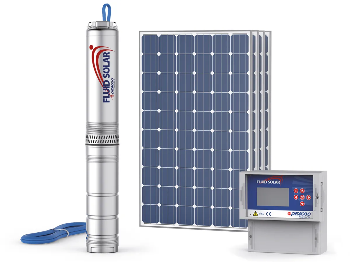 Глубинный электронасос Pedrollo FLUID SOLAR 2-6 0,75 кВт на солнечных панелях
