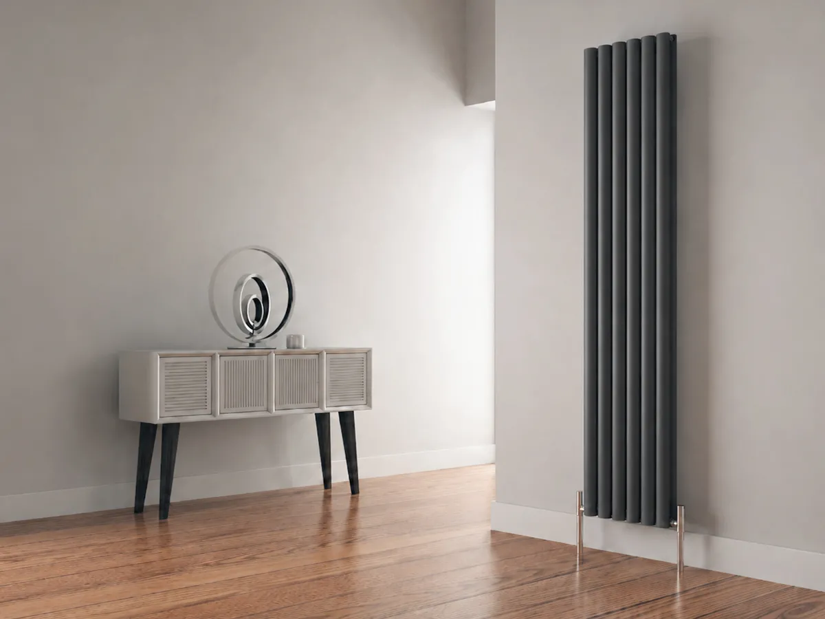 Radiator de design CARISA, colecția TALLIS DOUBLE, 1800x410 mm, ANTRACIT