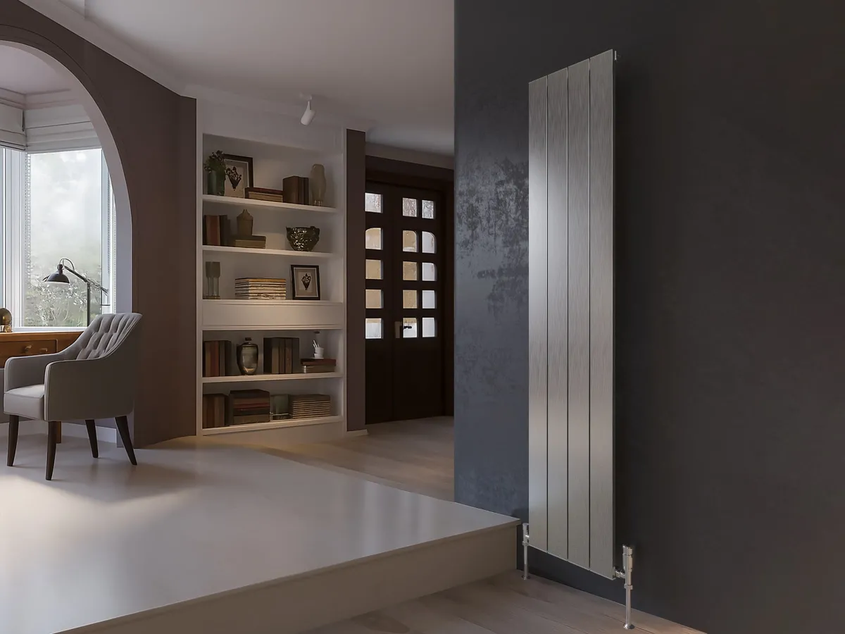 Calorifer decorativ LOJIMAX colecția KALSEDON 1800x470 mm, INOX SATIN
