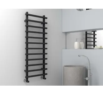 Uscător de prosoape de design CARISA, colecția BARON L, 1200x500 mm, NEGRU