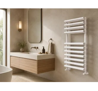 Uscător de prosoape de design LOJIMAX colecția PERIDOT 700x500 mm, Alb