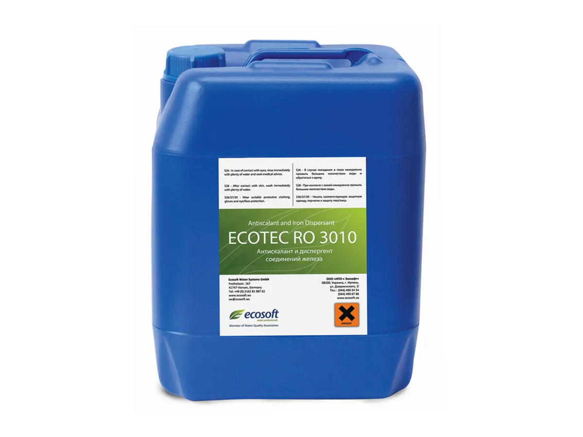 Антискалант-диспергент ECOSOFT ecotec RO 3010, канистра 10 kg