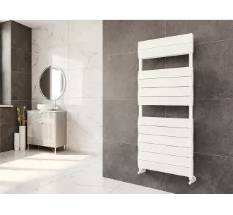 Uscător de prosoape de design LOJIMAX colecția LIA DOUBLE 1200x400 mm, Alb