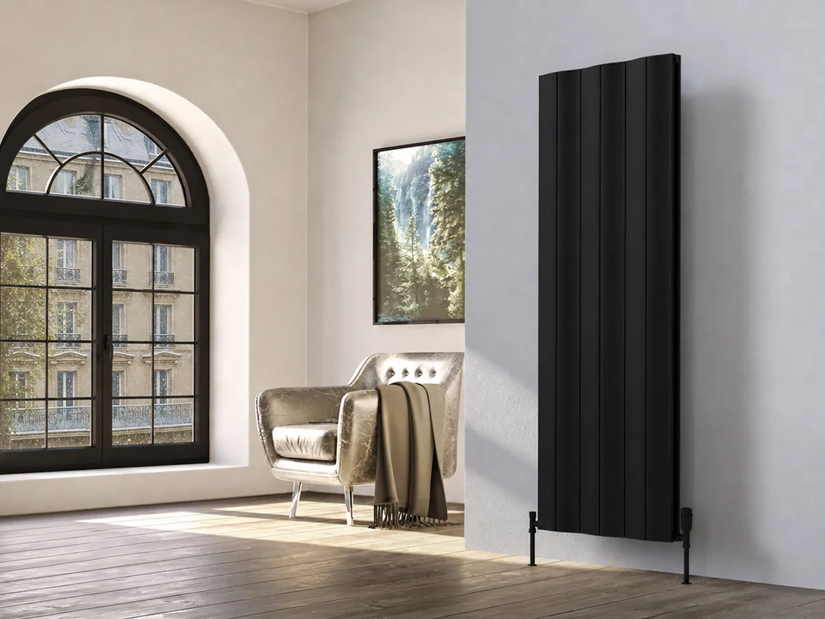Calorifer decorativ LOJIMAX colecția AMAZONITE DOUBLE 1600x620 mm, Negru