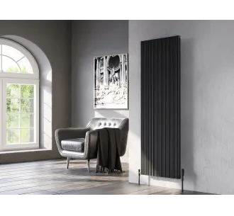 Calorifer decorativ LOJIMAX, colectie BAMBOO DOUBLE Black Matt Anodising