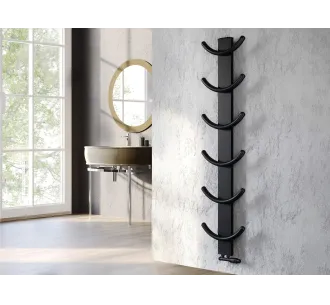 Uscător de prosoape de design LOJIMAX colecția OXY 1540x400 mm, Negru