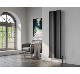 Calorifere decorativ LOJIMAX, colectia BELLA DOUBLE negru mat