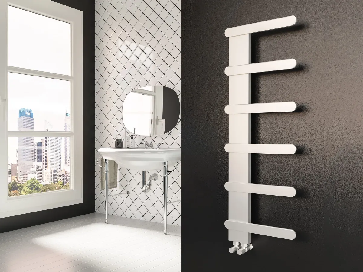 Uscator de prosoape decorativ LOJIMAX, colectie NUMMO STYLE Alb mat