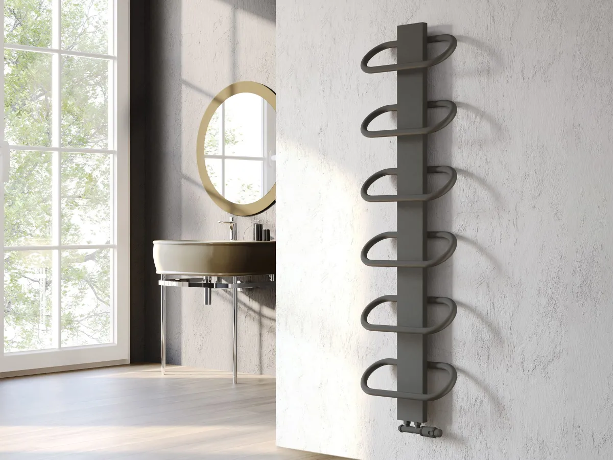 Uscator de prosoape decorativ LOJIMAX, colectie PEARL Antracit mat