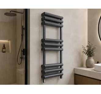 Uscător de prosoape de design LOJIMAX colecția VERO 1200x500 mm, Antracit