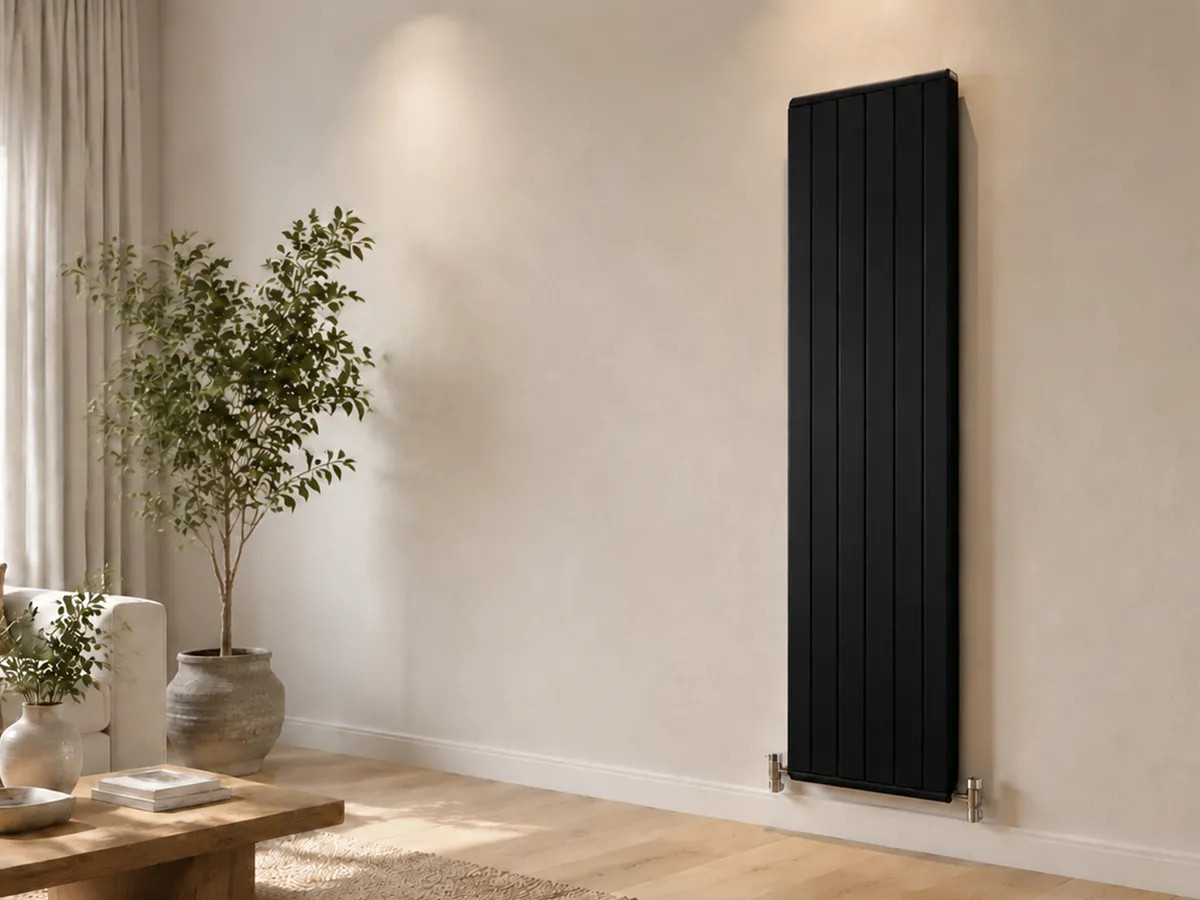 Calorifer decorativ CARISA, colecția BUTTERFLY, 1800x476 mm, NEGRU