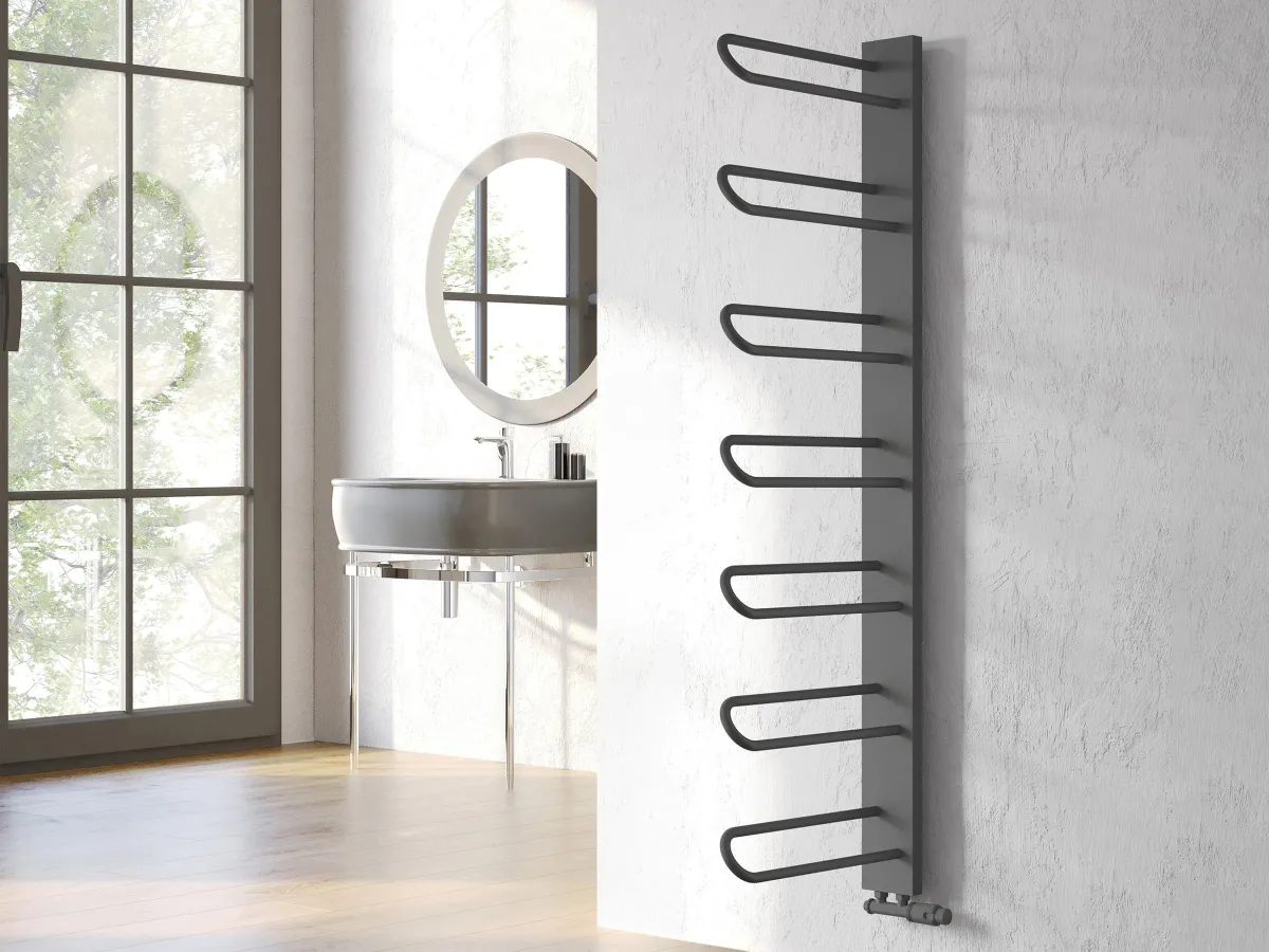 Uscator de prosoape decorativ LOJIMAX, colectie PRUSIAS Antracit mat