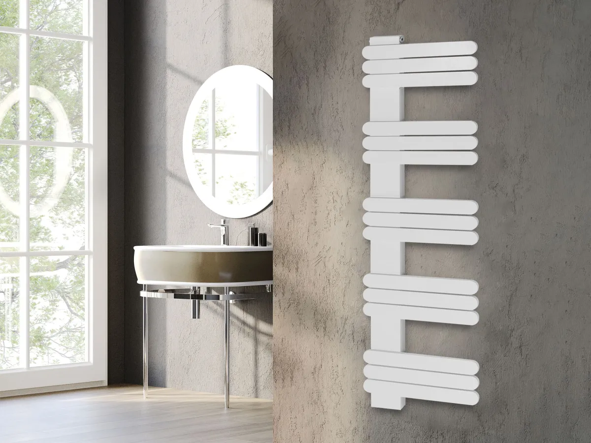Uscator de prosoape decorativ LOJIMAX, colectie NUMMO Alb mat