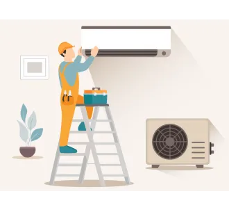 Instalarea Standard a aparatului de aer conditionat 28000 BTU (de la 7,2 la 8 kW)