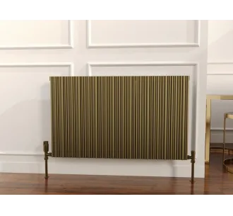 Calorifer decorativ LOJIMAX colecția BAMBOO DOUBLE 600x959 mm, Bronze Matt Anodising