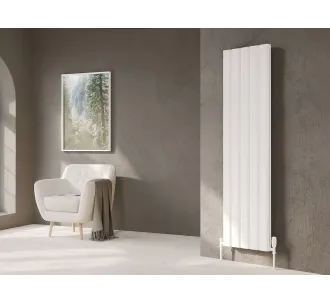Calorifer decorativ LOJIMAX colecția DIAMOND DOUBLE 1400x496 mm, Alb
