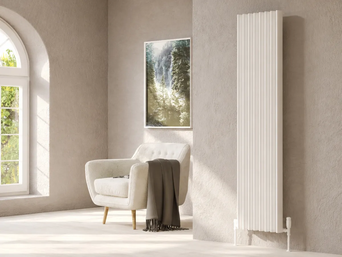 Calorifer decorativ LOJIMAX colecția ALBITE 1400x490 mm, Alb