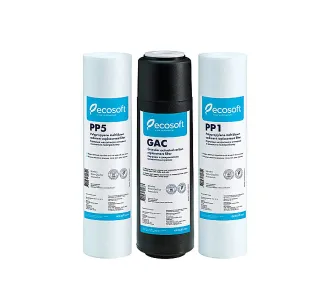 Set de cartuse prefiltrare pentru sistem cu osmoza inversa ECOSOFT (1-2-3) (CPV3ECOEXP)