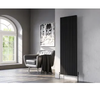 Calorifer decorativ LOJIMAX colecția BAMBOO DOUBLE 1600x359 mm, Negru