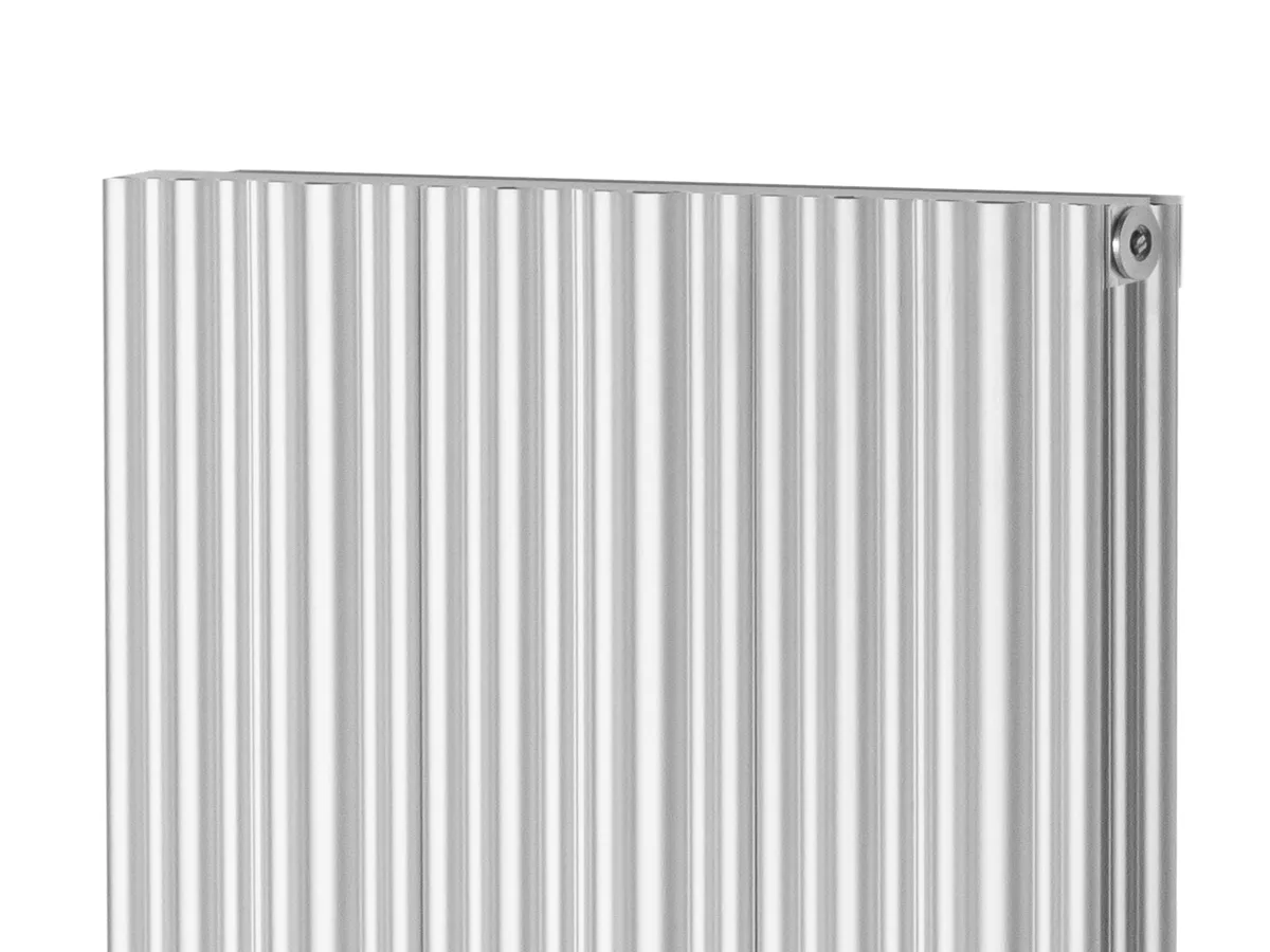 Дизайнерский радиатор LOJIMAX, коллекция BAMBOO DOUBLE Высота 300 мм. Ширина 239 мм. INOX MATT ANODISING