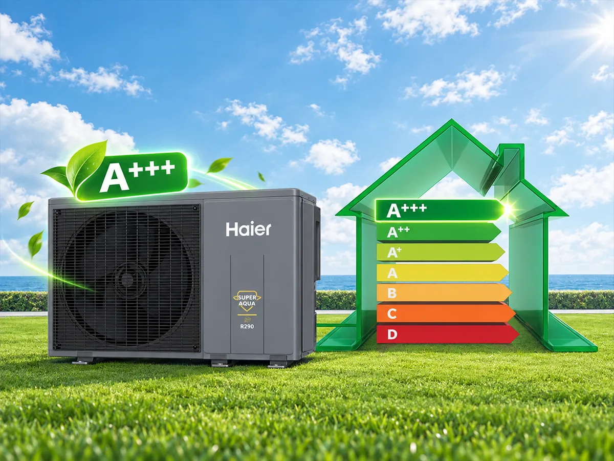 Pompă de căldură Haier SUPER AQUA Monobloc GT R290, 6 kW, 1Ph, AW062MUGHA