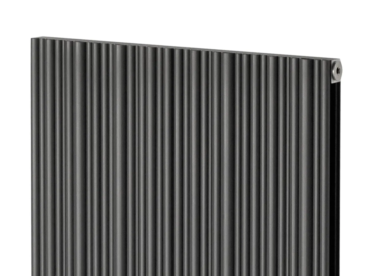 Дизайнерский радиатор LOJIMAX коллекция BAMBOO DOUBLE 1800x359 мм, Антрацит 