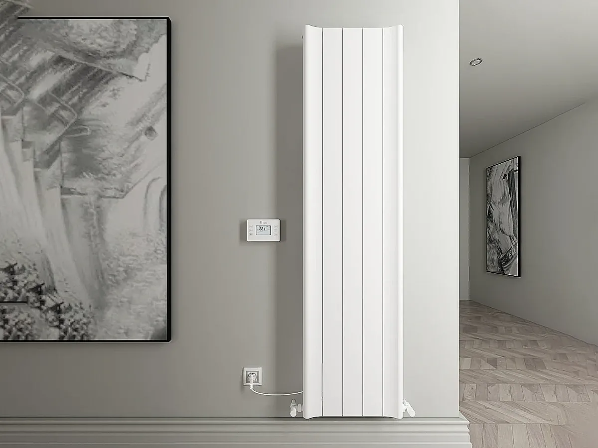 Radiator electric de design CARISA, colecția BOREAS B, 1800x462 mm, ALB