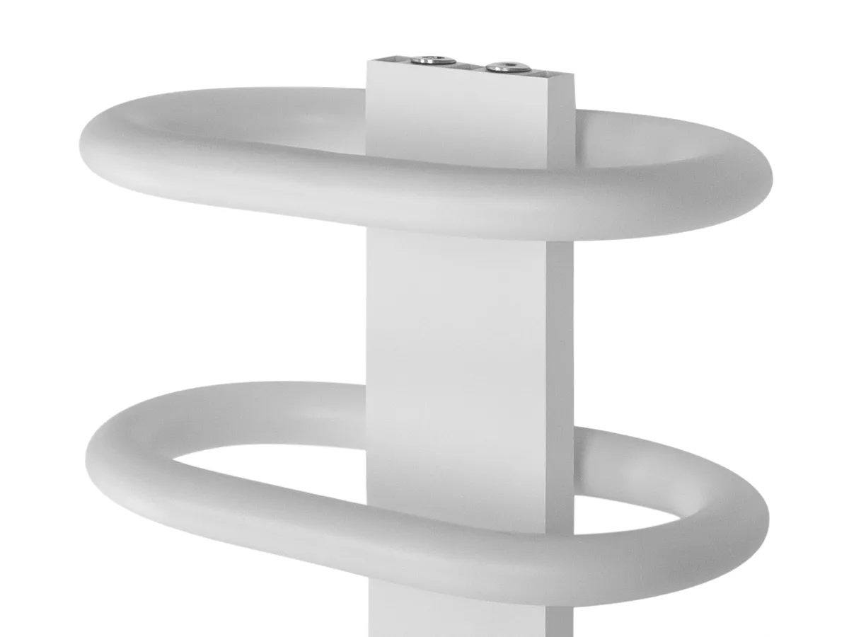 Uscător de prosoape de design LOJIMAX colecția TEOS 910x400 mm, Alb