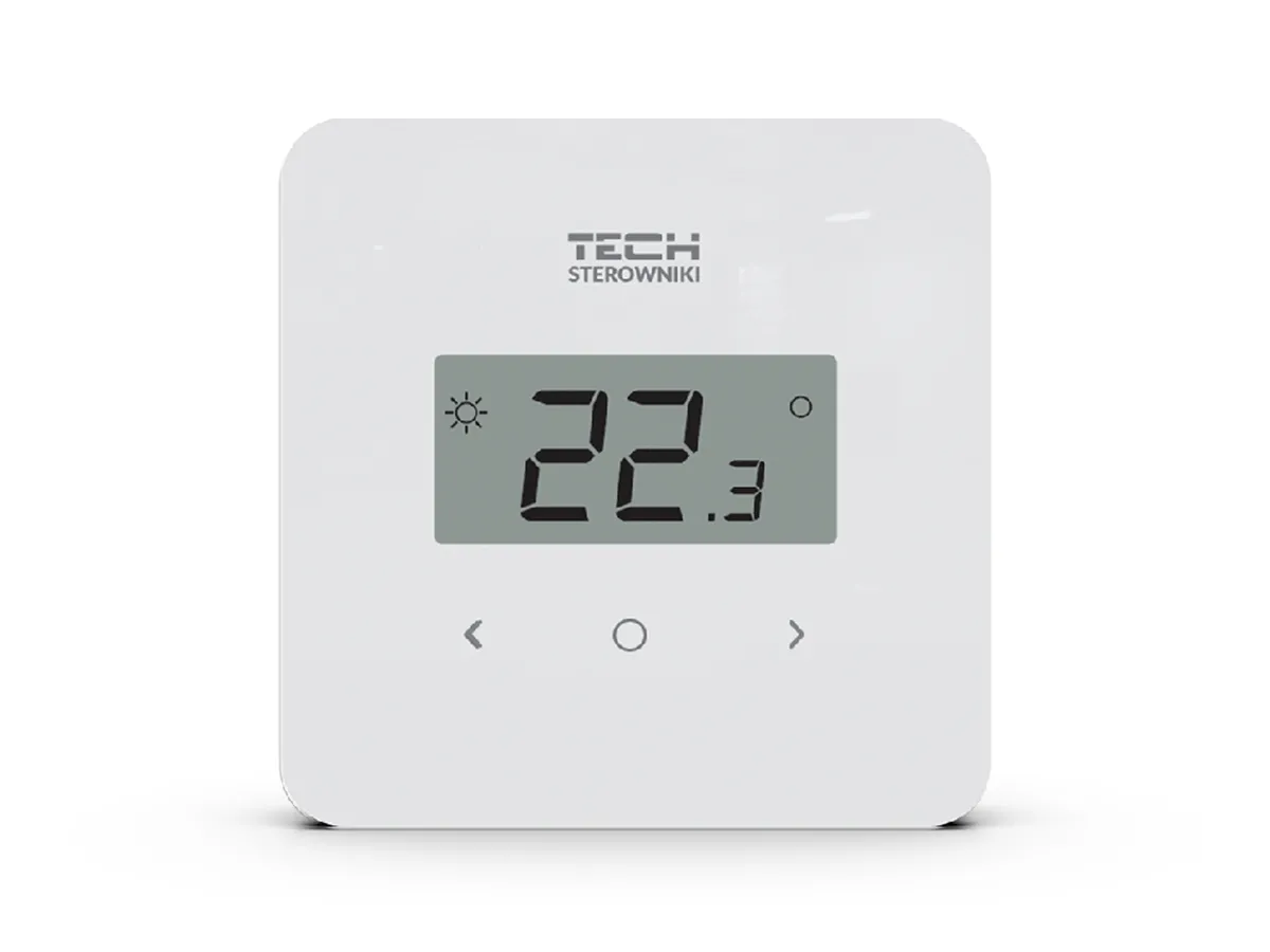 Termostat de cameră fără fir, programabil, cu ciclu săptămânal Tech EU T-2.2 (alb)
