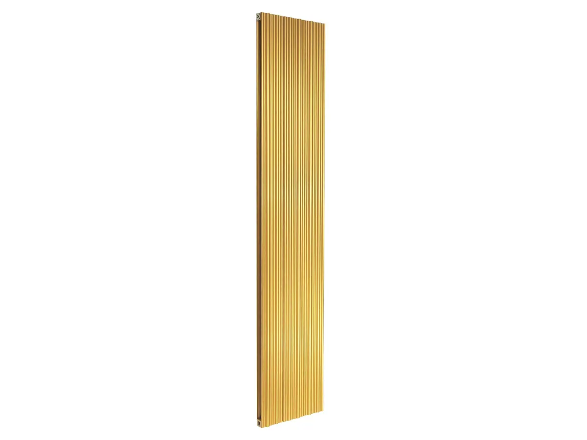 Дизайнерский радиатор LOJIMAX, коллекция BAMBOO DOUBLE Высота 300 мм. Ширина 239 мм. GOLD MATT ANODISING