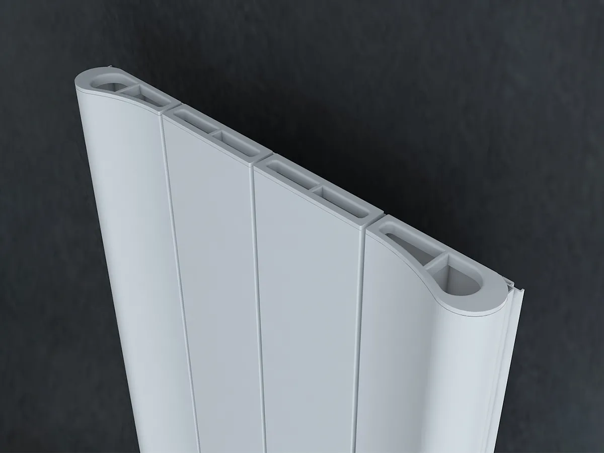 Radiator electric de design CARISA, colecția BOREAS B, 1800x462 mm, ALB