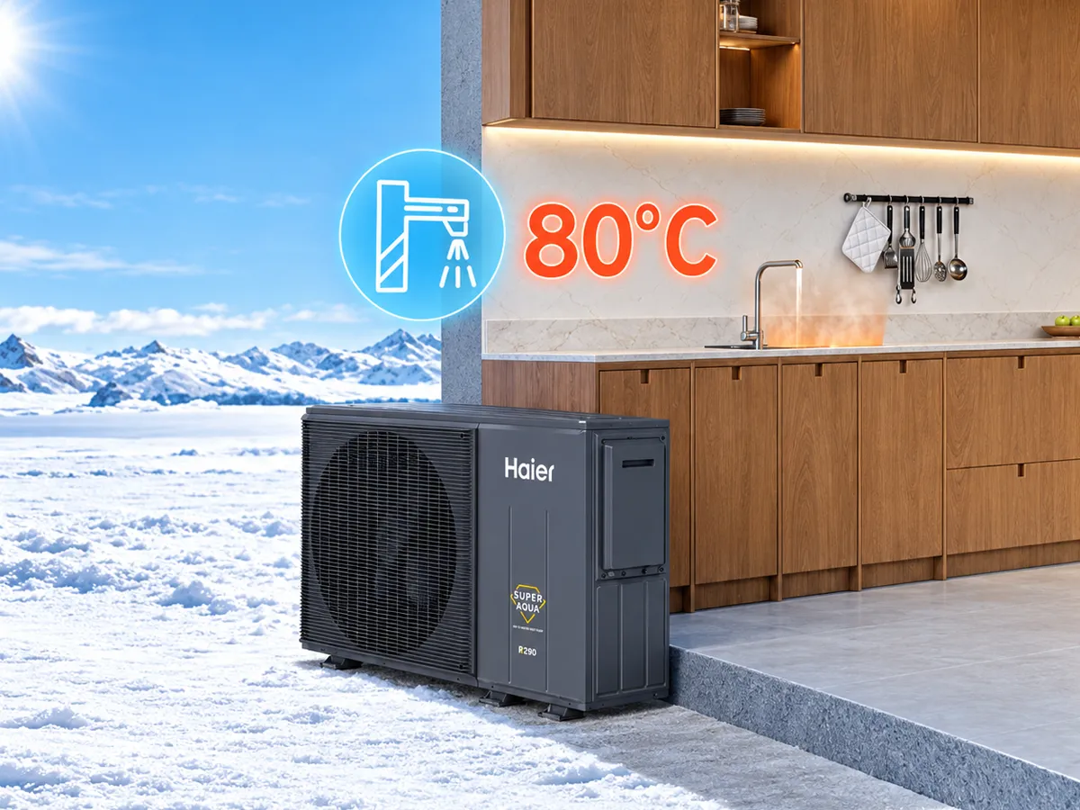 Pompă de căldură Haier SUPER AQUA Monobloc GT R290, 10 kW, 1Ph, AW102MUGHA