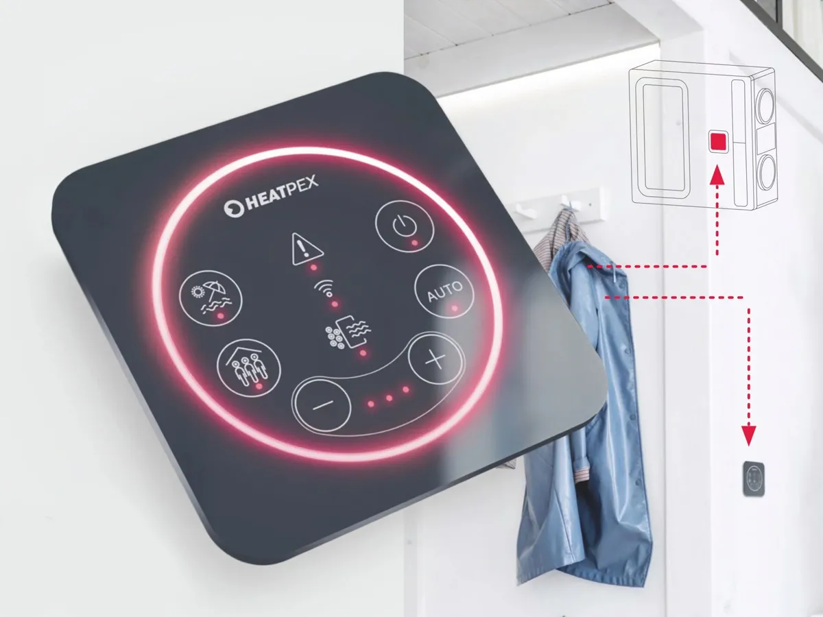 Recuperator de aer cu sistem de ventilație Heatpex ARIA VITALE MVHR SILVER (debit de aer 450 m³/h)