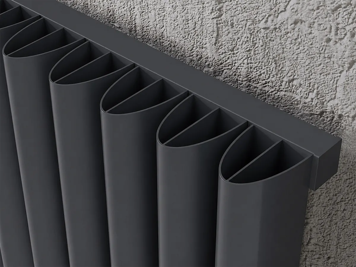 Calorifer decorativ LOJIMAX colecția ALBITE 1800x380 mm, Negru