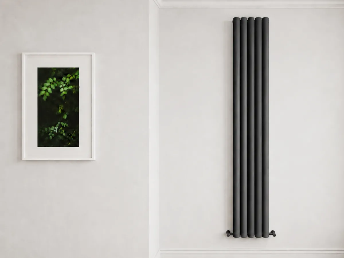 Radiator de design CARISA, colecția TALLIS DOUBLE, 1800x410 mm, ANTRACIT