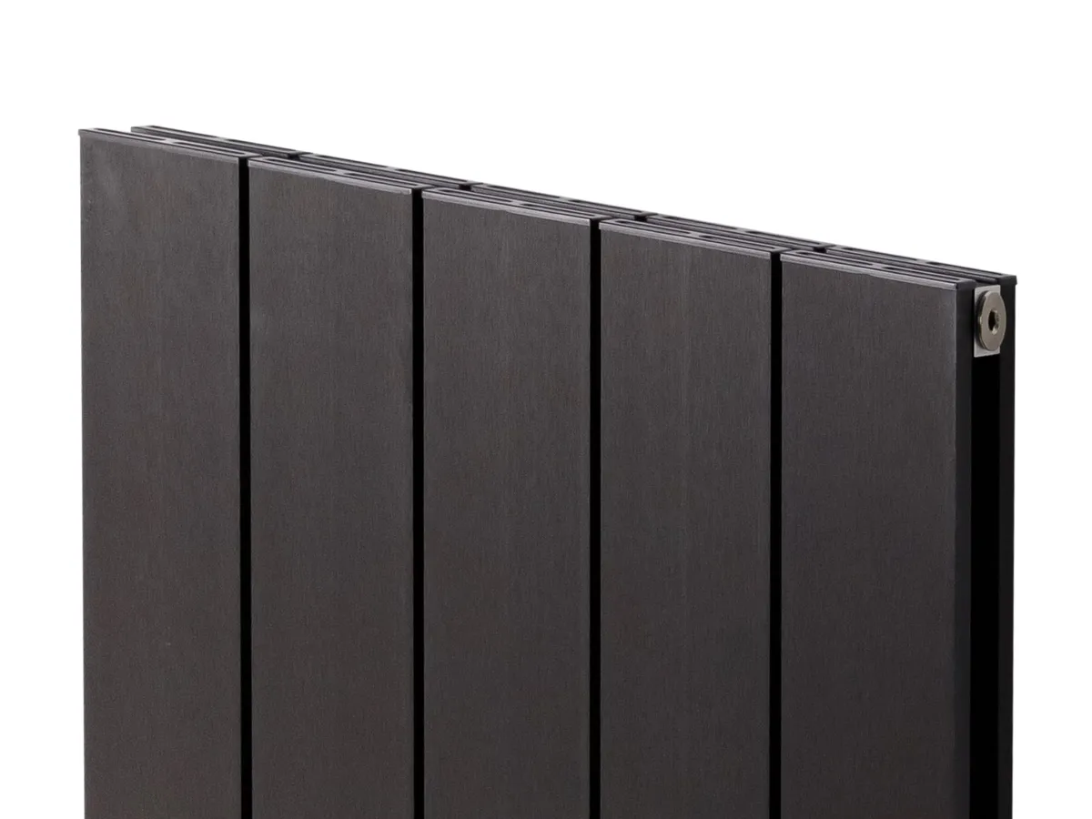 Calorifer decorativ  LOJIMAX colecția KALSEDON DOUBLE 1800x375 mm, BLACK SATIN