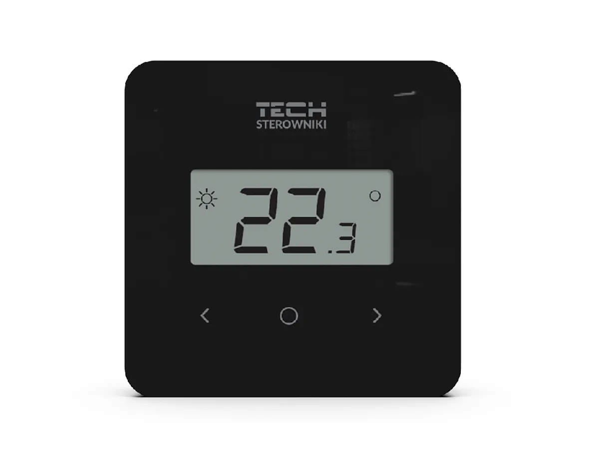 Беспроводной комнатный программируемый термостат с недельным циклом Tech EU T-2.2 (чёрный)