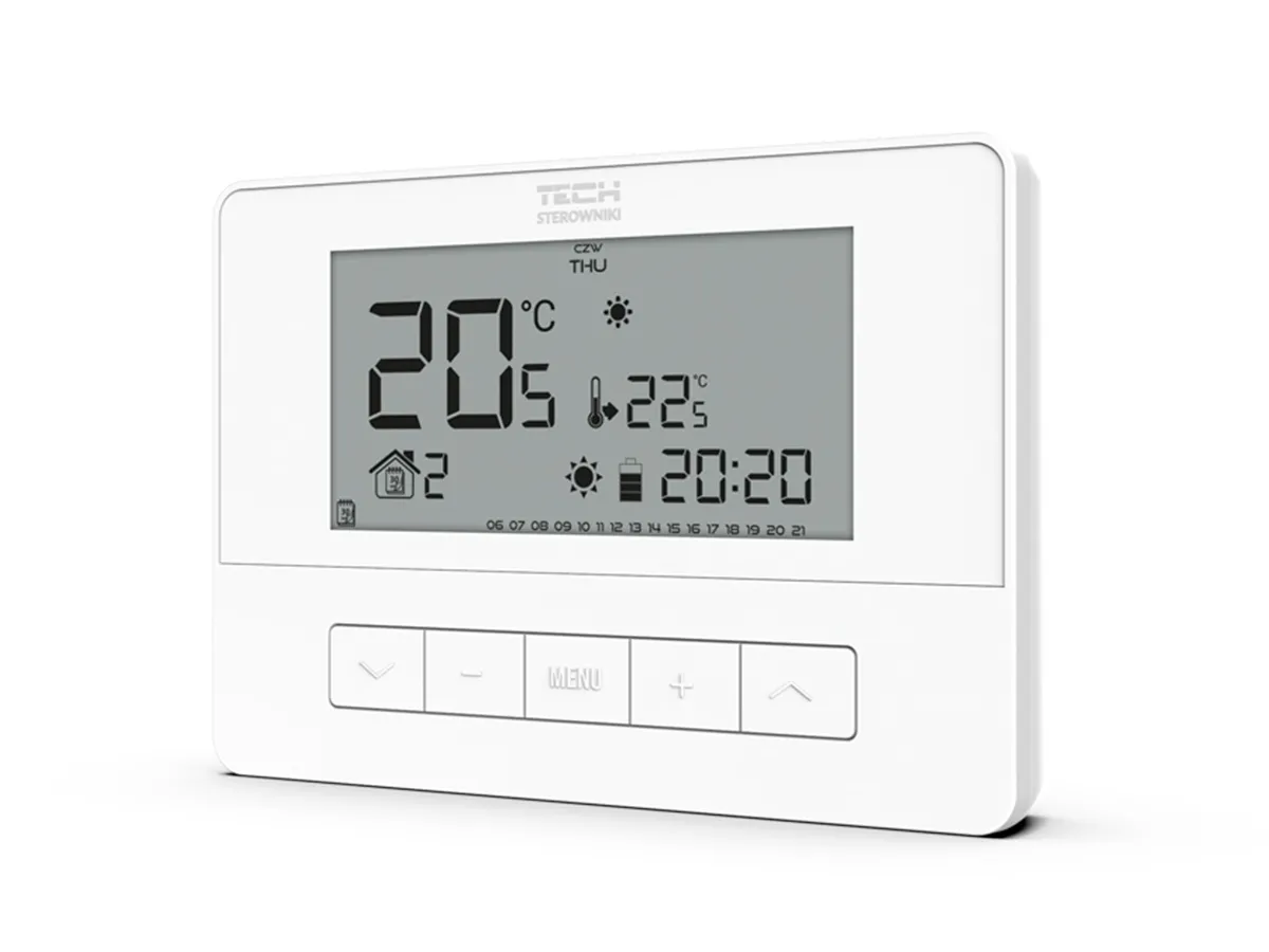 Termostat de cameră cu fir programabil Tech EU T-4.1 (alb)