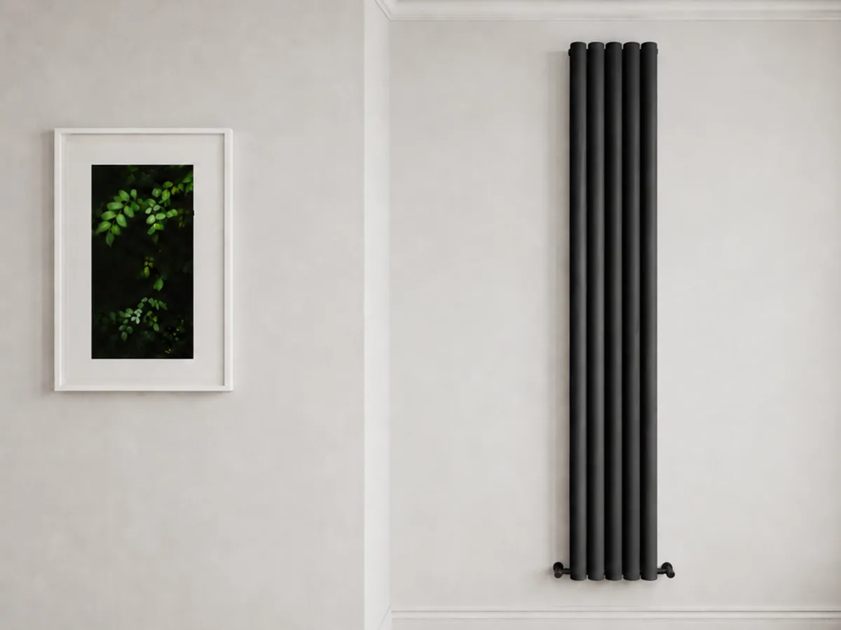 Radiator de design CARISA, colecția TALLIS DOUBLE, 1800x470 mm, NEGRU