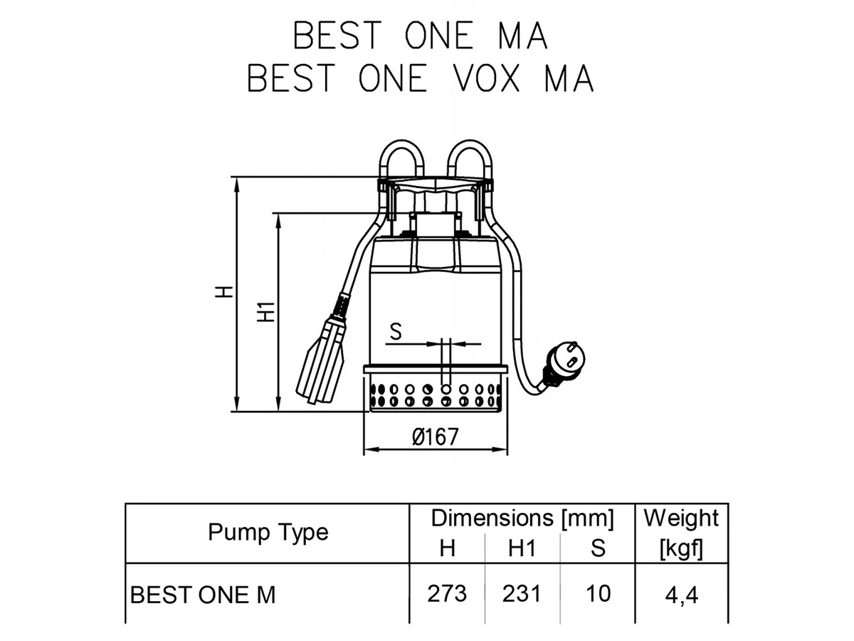 Pompă de drenaj Ebara BEST ONE VOX MA 10M