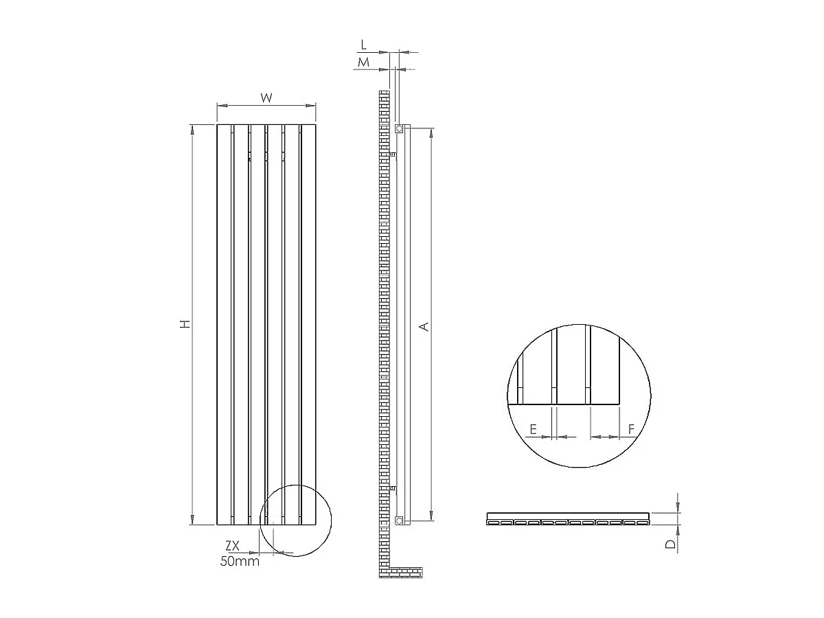 Calorifere decorativ LOJIMAX, colectia VOLE Kiwi mat