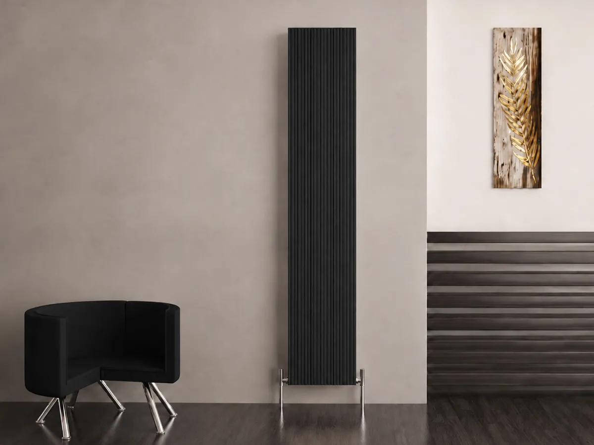 Calorifer decorativ CARISA, colecția MONZA DOUBLE, 1800x280 mm, NEGRU