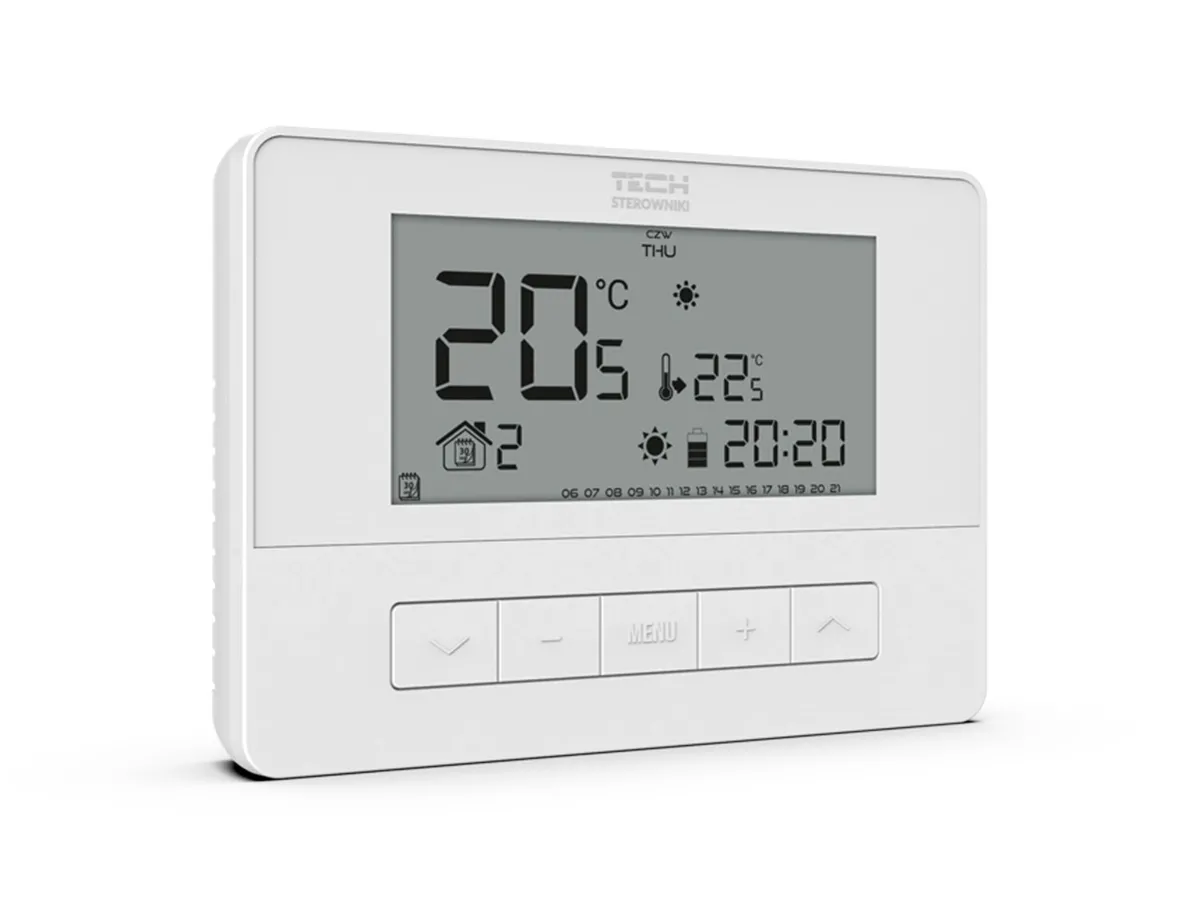 Termostat de cameră cu fir programabil Tech EU T-4.1 (alb)