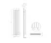 Calorifer decorativ LOJIMAX colecția BELLA DOUBLE 2000x404 mm, Lemon