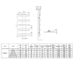 Uscător de prosoape de design LOJIMAX colecția NUMMO STYLE 1540x450 mm, Negru