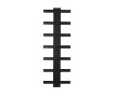 Uscător de prosoape de design LOJIMAX colecția ALBATROS STYLE 1140x450 mm, Negru